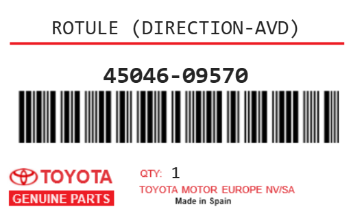 TOYOTA - 45046-09570 ROTULE (direction-avd)