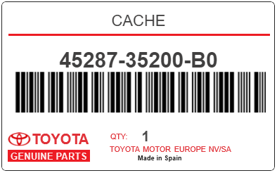 TOYOTA - 45287-35200-B0 CACHE