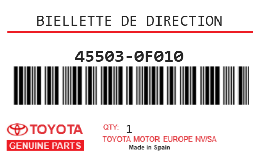 TOYOTA - 45503-0F010 BIELLETTE DE DIRECTION