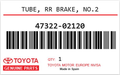 TOYOTA - 47322-02120 TUBE DE FREIN