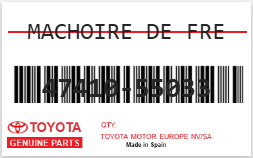 TOYOTA - 47410-55033 MACHOIRE DE FRE