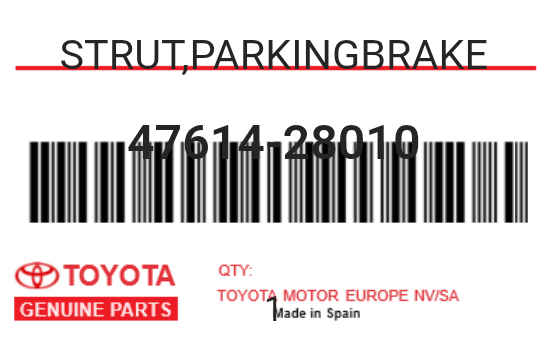 TOYOTA - 47614-28010 STRUT,PARKINGBRAKE