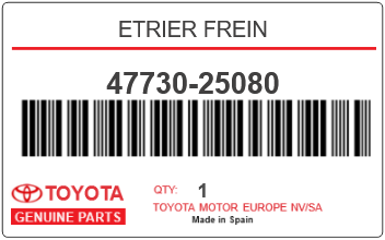 TOYOTA - 47730-25080 ETRIER FREIN