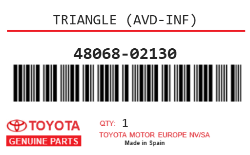 TOYOTA - 48068-02130 TRIANGLE (avd-inf)