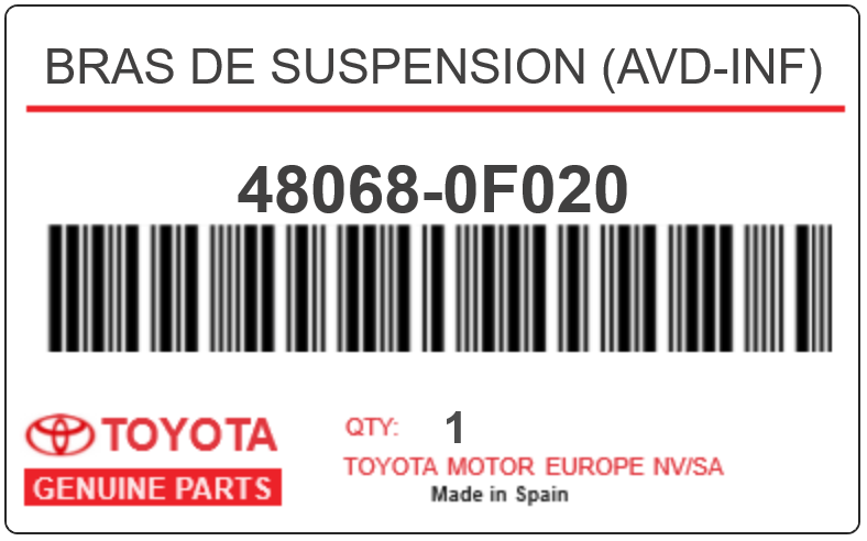 TOYOTA - 48068-0F020 TRIANGLE (avd)