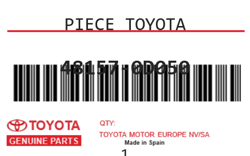 TOYOTA - 48157-0D050 PIECE TOYOTA