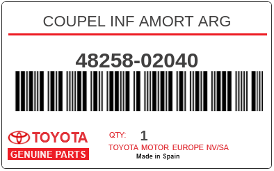 TOYOTA - 48258-02040 COUPEL INF AMORT ARG