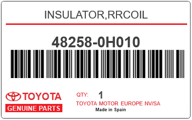 TOYOTA - 48258-0H010 INSULATOR,RRCOIL