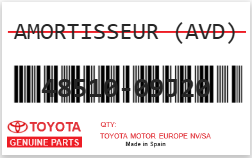 TOYOTA - 48510-09J20 AMORTISSEUR (avd)