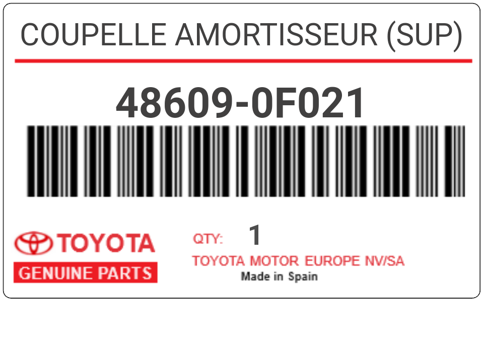 TOYOTA - 48609-0F021 COUPELLE AMORTISSEUR (sup)