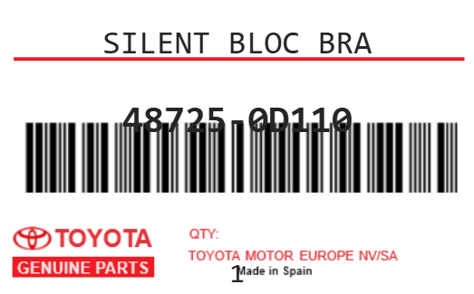 TOYOTA - 48725-0D110 SILENT BLOC BRA