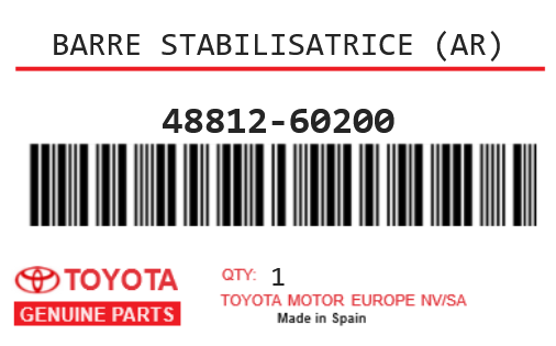 TOYOTA - 48812-60200 BARRE STABILISATRICE (ar)