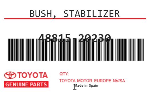 TOYOTA - 48815-20230 BUSH,STABILIZER