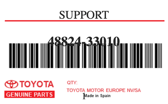 TOYOTA - 48824-33010 SUPPORT