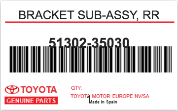 TOYOTA - 51302-35030 SUPPORT AMORT.