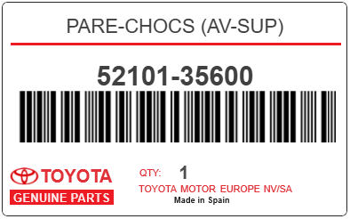 TOYOTA - 52101-35600 PARE-CHOCS (av-sup)