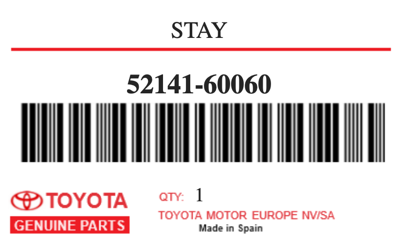 TOYOTA - 52141-60060 SUPPORT (pc-avd)