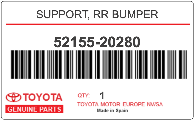 TOYOTA - 52155-20280 SUPPORT PC