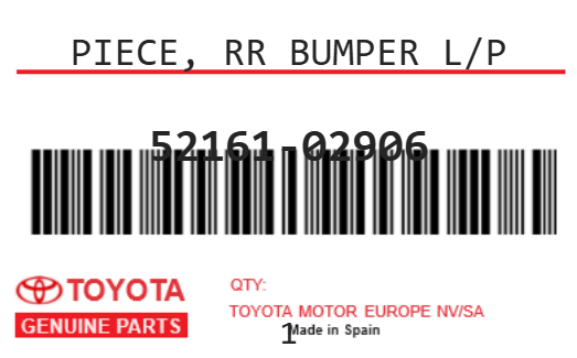 TOYOTA - 52161-02906 TRAPPE