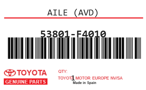 TOYOTA - 53801-F4010 AILE (avd)