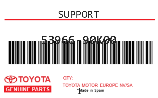 TOYOTA - 53966-90K00 SUPPORT