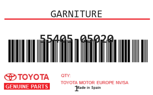 TOYOTA - 55405-05020 GARNITURE