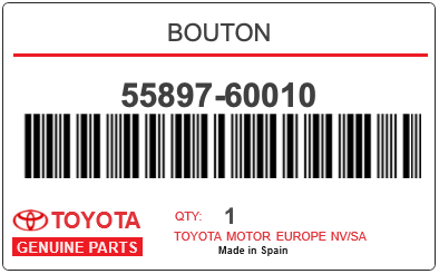 TOYOTA - 55897-60010 BOUTON