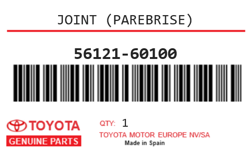 TOYOTA - 56121-60100 JOINT (parebrise)