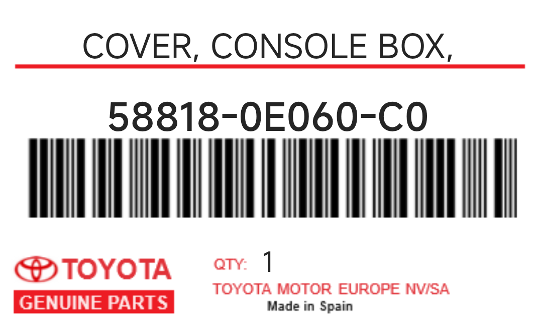 TOYOTA - 58818-0E060-C0 CARROSSERIE