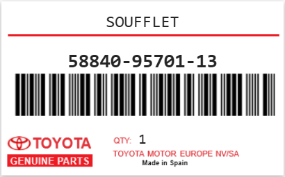 TOYOTA - 58840-95701-13 SOUFFLET