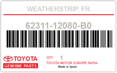 TOYOTA - 62311-12080-B0 JOINT C/C