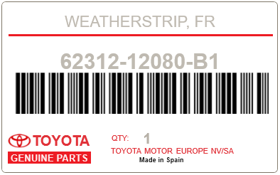 TOYOTA - 62312-12080-B1 JT ENCD SUP PORT AVG