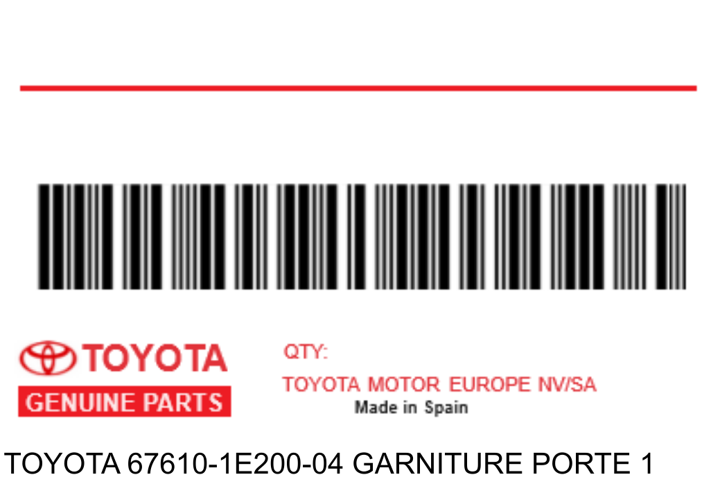 TOYOTA - 67610-1E200-04 GARNITURE PORTE