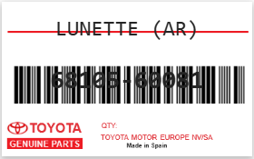 TOYOTA - 68105-60081 LUNETTE (ar)