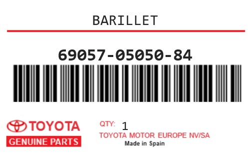 TOYOTA - 69057-05050-84 BARILLET