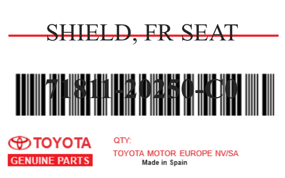 TOYOTA - 71811-20250-C0 GARNITURE