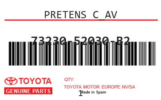 TOYOTA - 73230-52030-B2 PRETENS C_AV