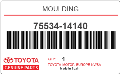 TOYOTA - 75534-14140 ENJOLIV G PARE-BRISE