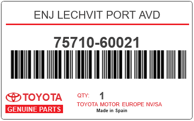 TOYOTA - 75710-60021 ENJ LECHVIT PORT AVD