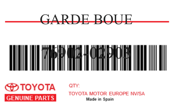 TOYOTA - 76902-02903 GARDE BOUE