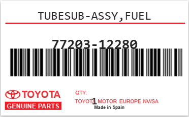 TOYOTA - 77203-12280 TUBESUB-ASSY,FUEL