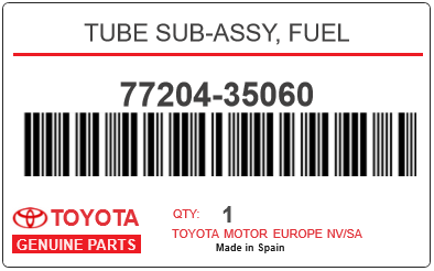 TOYOTA - 77204-35060 TUBE SUB-ASSY, FUEL