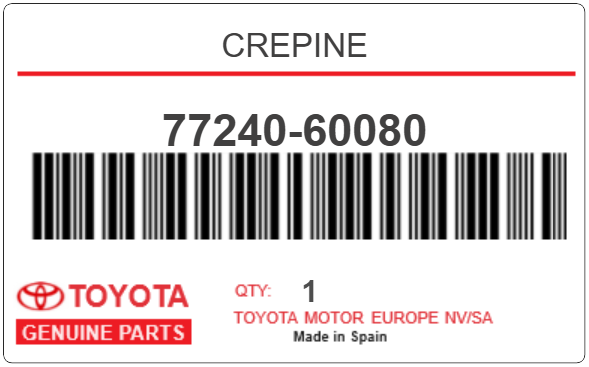 TOYOTA - 77240-60080 CREPINE