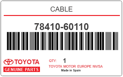 TOYOTA - 78410-60110 CABLE