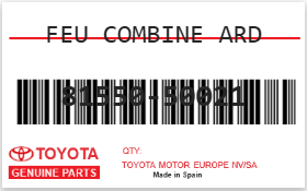 TOYOTA - 81550-50021 FEU COMBINE ARD