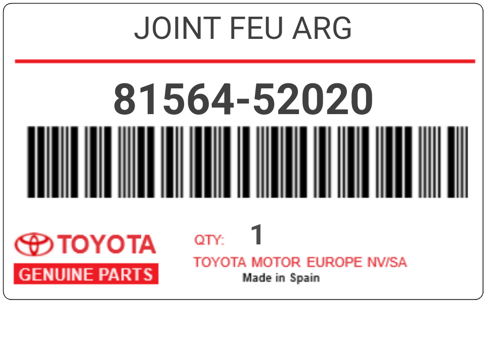 TOYOTA - 81564-52020 JOINT FEU ARG