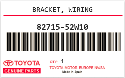 TOYOTA - 82715-52W10 BRACKET, WIRING