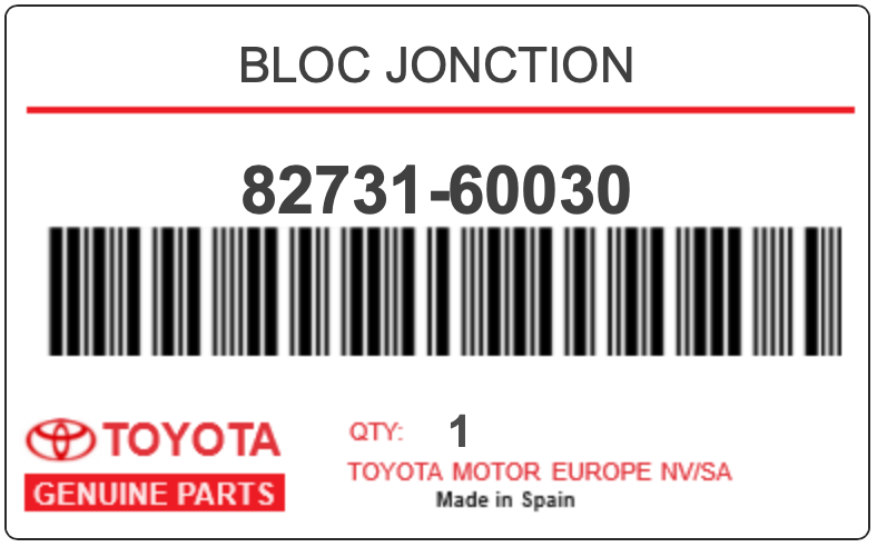 TOYOTA - 82731-60030 BLOC JONCTION