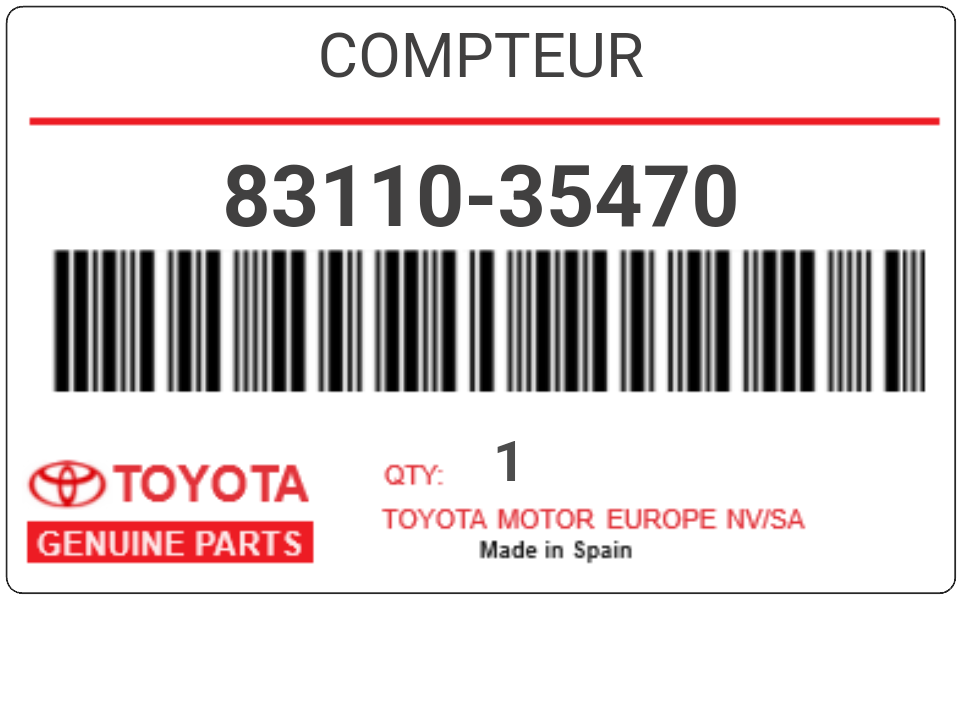 TOYOTA - 83110-35470 COMPTEUR