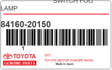TOYOTA - 84160-20150 CONTACTEUR